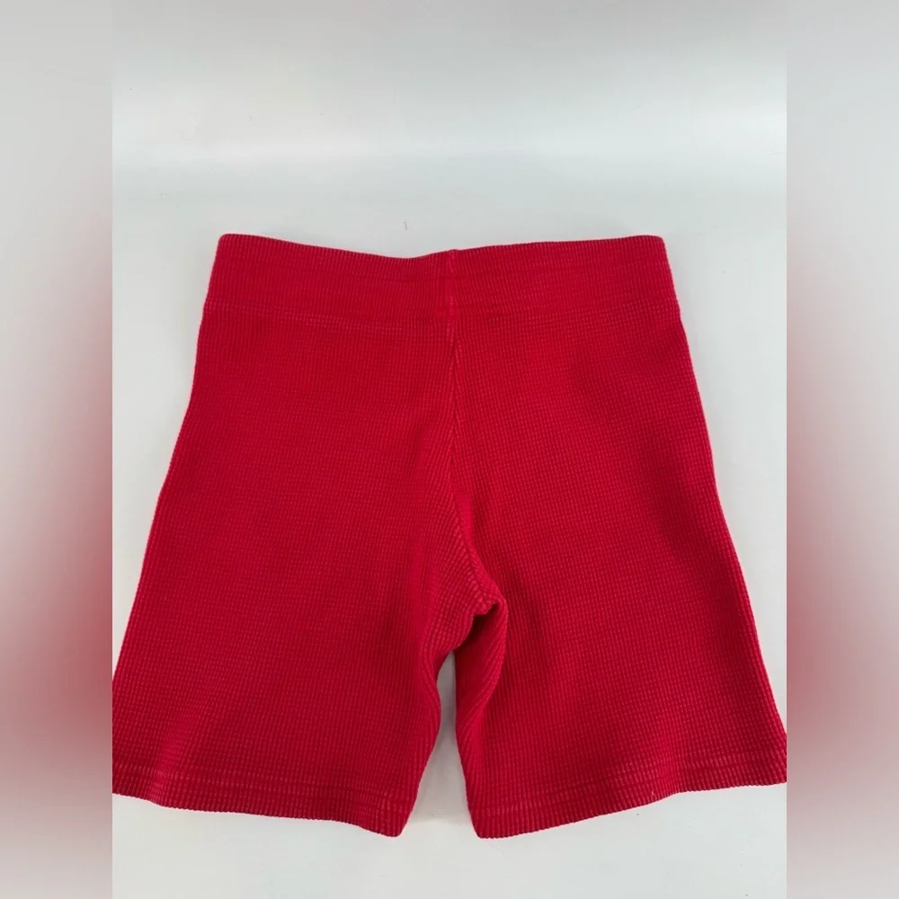 Vintage Womens Red Rib Biker Shorts Medium - Picture 6 of 6